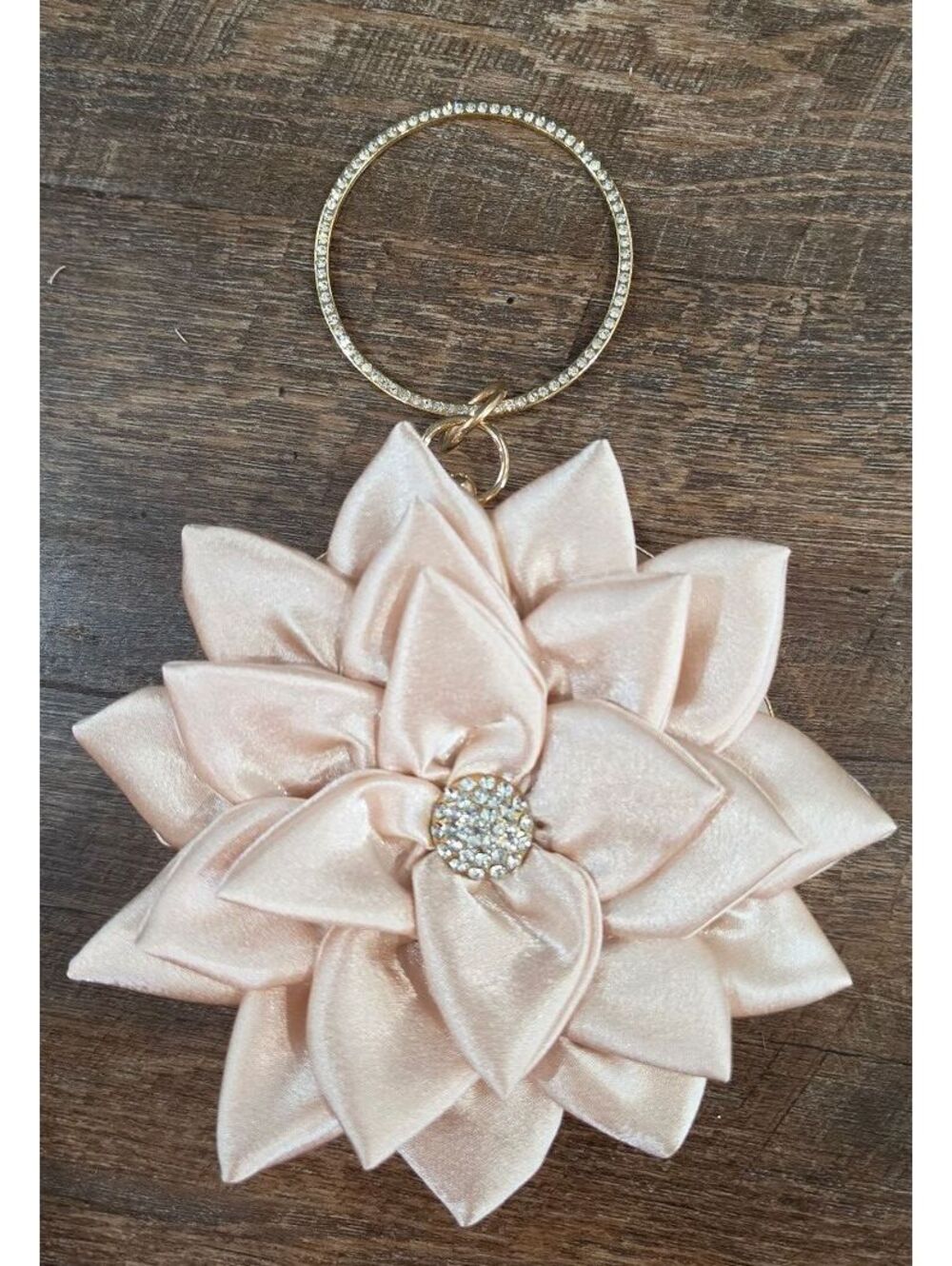 Elegant Satin Gold Sunflower Evening Clutch Bag with Chain Strap